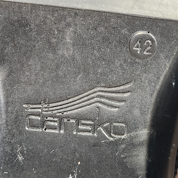 DANSKO Women's Joanie Sandal 42 / 11.5 Black Snake Print Leather Open Toe Shoe - Picture 13 of 13